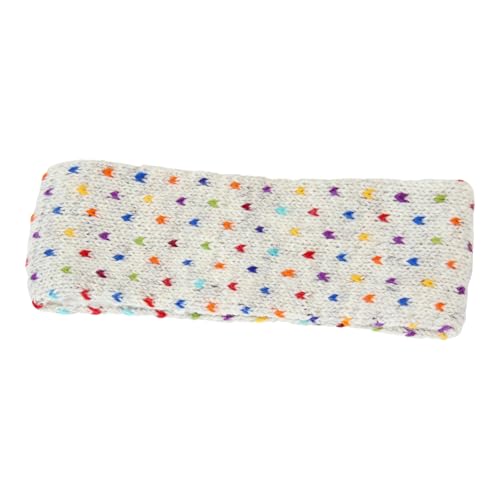 Gemustertes Stirnband 100% Wolle Handarbeit Nepal (Natur Bunt, one size) von BUDDHA arts&more
