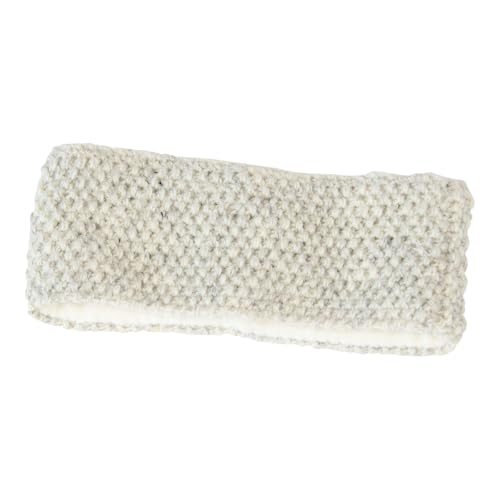 Stirnband Punktmuster 100% Wolle Handarbeit Nepal (Natur, Einheitsgröße) von BUDDHA arts&more