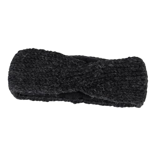 Weiches Stirnband aus Nepal 100% Wolle Handarbeit (Anthrazit, Einheitsgröße) von BUDDHA arts&more