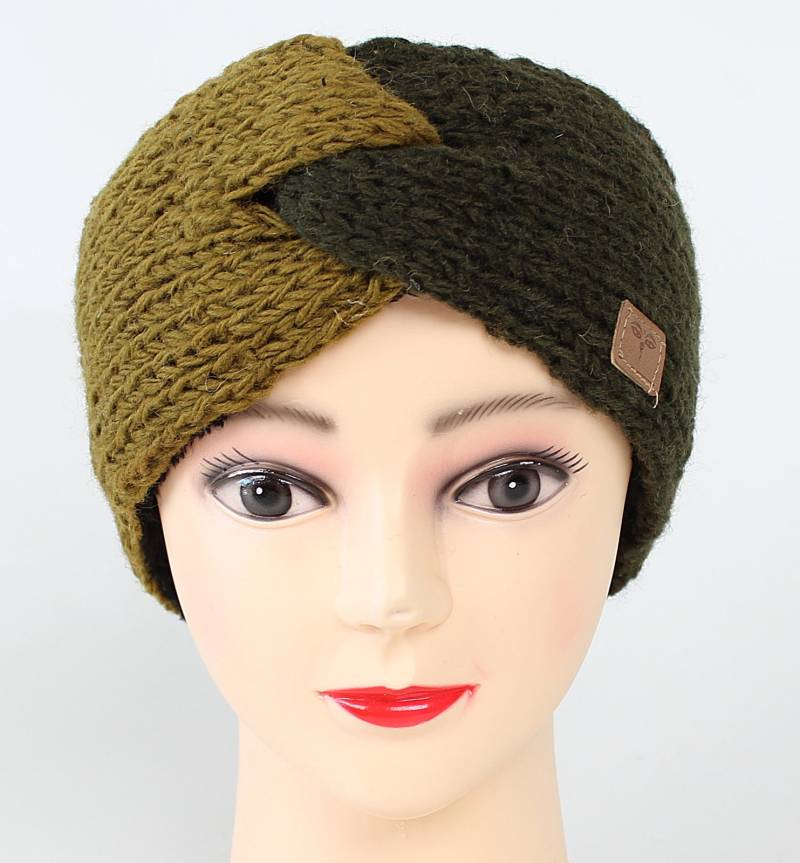 Grünes Zweifarbiges Stirnband Aus Nepal Einheitsgröße 100% Wolle Handarbeit Hairband Grünes Zweifarbiges Stirnband Aus Nepal Einheitsgröße 100% Wolle Handarbeit Hairband von BUDDHAartsandmore