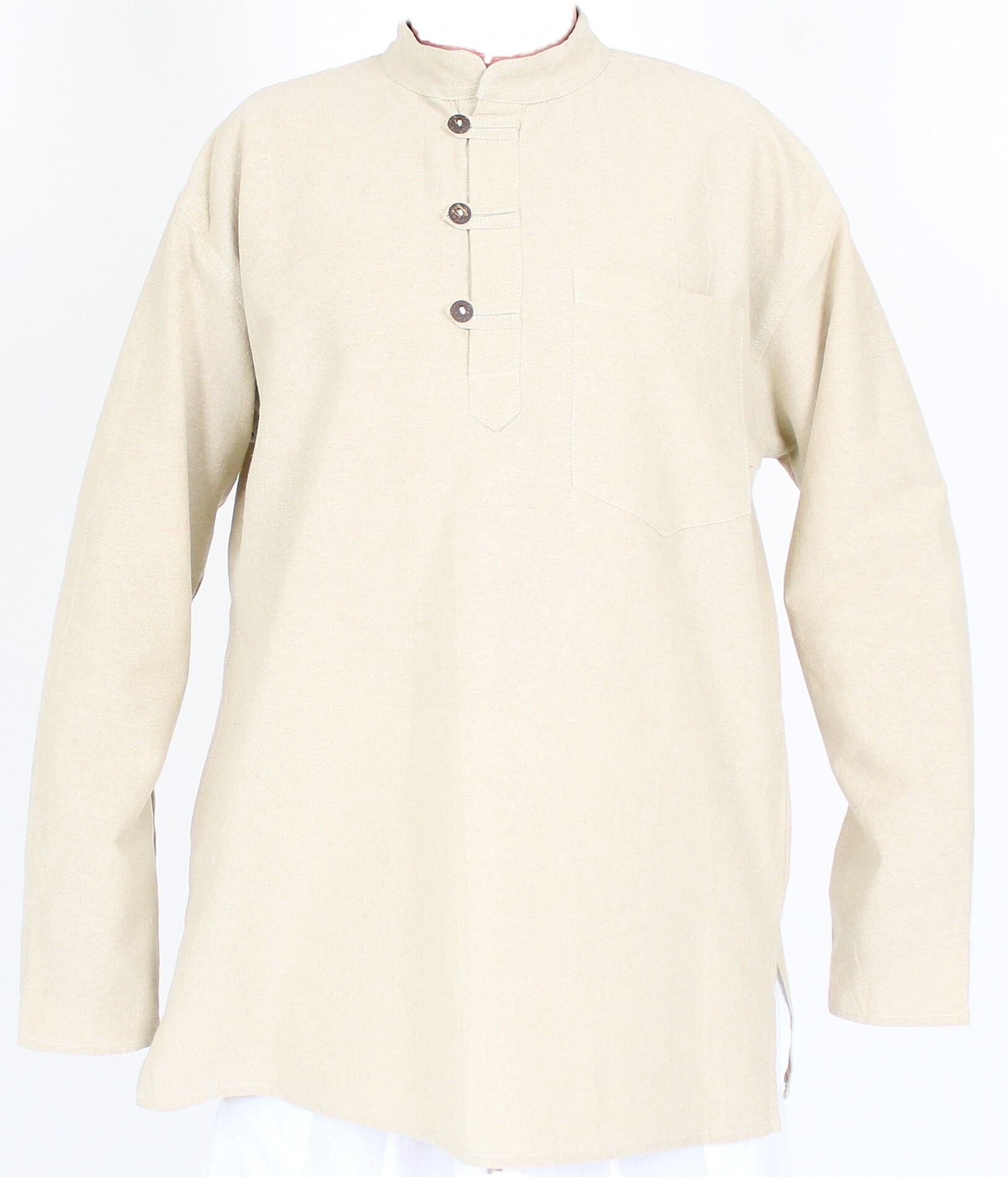 Kurta/Fisherman Hemd Traditionelles Nepalhemd 3 Farben 5 Größen 100% Baumwolle Handarbeit Nepal Kurta/Fisherman Hemd Traditionelles Nepalhemd 3 Farben 5 Größen 100% Baumwolle Handarbeit Nepal von BUDDHAartsandmore