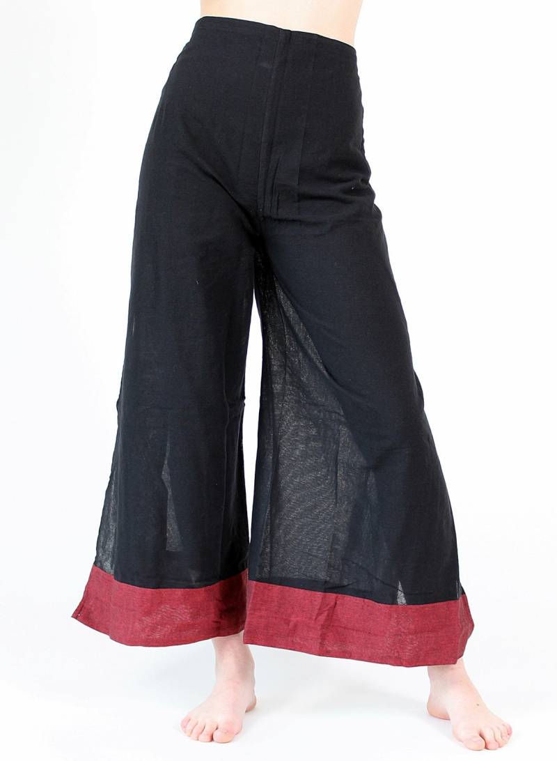 Schwarze Wickelhose Aus Nepal Einheitsgröße Butterfly Hippie Handarbeit von BUDDHAartsandmore