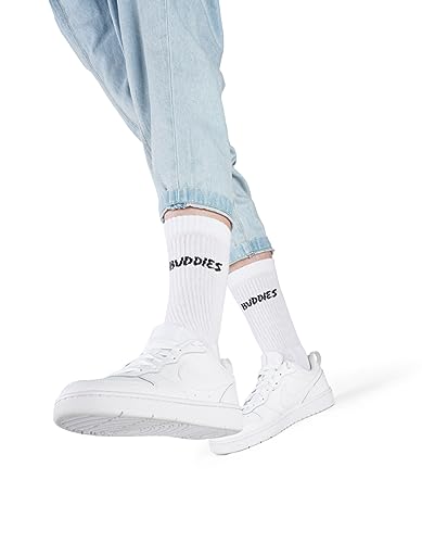 BUDDIES Socken, Classic Crew, Sportsocken, 3 Paar, weiß (L (42-44)) von BUDDIES