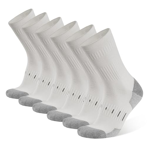 BUDERMMY Herren-Socken aus Baumwolle, feuchtigkeitsableitend, schwer, gepolstert, Größe 39-47, 6 Paar, Weiß, 6 Paar, 6-9 Tall BUDERMMY Herren-Socken aus Baumwolle, feuchtigkeitsableitend, schwer, gepolstert, Größe 39-47, 6 Paar, Weiß, 6 Paar, 6-9 Tall von BUDERMMY