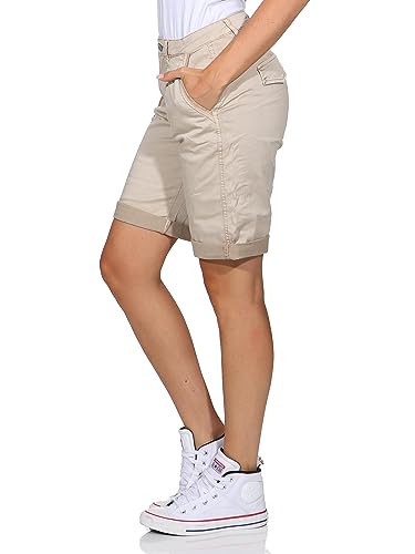 BUENA VISTA Jeans Hosen Damen - Chino Short Gina - Stretch Twill - The Sand (as3, Alpha, l, Regular, Regular) von BUENA VISTA