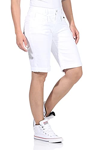 BUENA VISTA Jeans Hosen Damen Florida Short Stretch Twill - White - weiß (XS) von BUENA VISTA