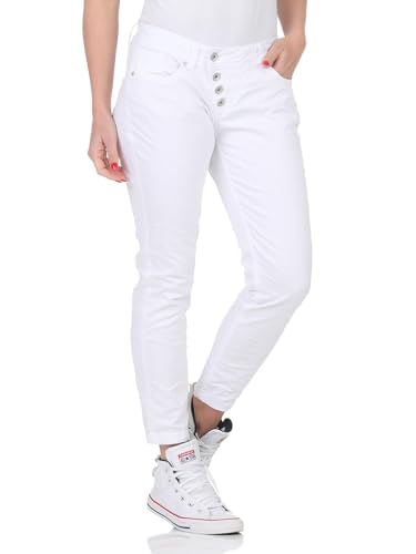 Buena Vista Jeans Hosen Damen - Malibu 7/8 - Beinabschluss gesäumt - Stretch Twill - White - Gr. S von Buena Vista