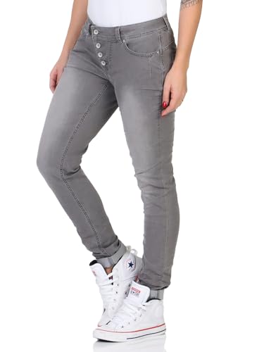 Buena Vista Jeans Hosen Damen - Malibu - Stretch Denim - helleres Mittelgrau - Gr. L von Buena Vista