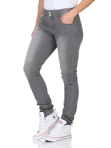 Buena Vista Jeans Hosen Damen - Tummyless - Stretch Denim - helleres Mittelgrau - Gr. M von Buena Vista