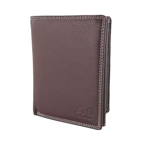 L&B Collection Echt Leder Herren Geldbörse »2338« Hochformat I mit RFID Schutz I Portemonnaie Groß mit Münzfach I 8 Kartenfächer I Geldbeutel für Männer I Brieftasche Wallet Portmonee (Braun) L&B Collection Echt Leder Herren Geldbörse »2338« Hochformat I mit RFID Schutz I Portemonnaie Groß mit Münzfach I 8 Kartenfächer I Geldbeutel für Männer I Brieftasche Wallet Portmonee (Braun) von BUFFALO HILL