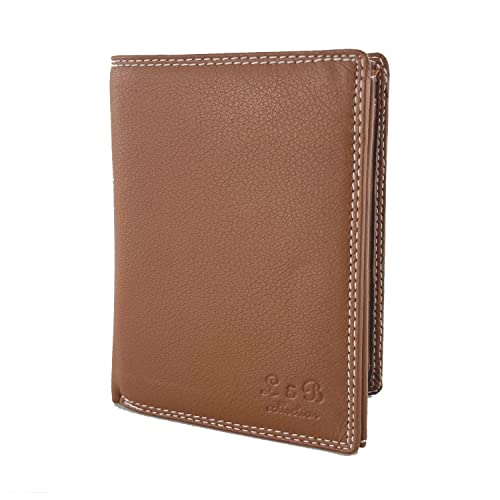 L&B Collection Echt Leder Herren Geldbörse »2338« Hochformat I mit RFID Schutz I Portemonnaie Groß mit Münzfach I 8 Kartenfächer I Geldbeutel für Männer I Brieftasche Wallet Portmonee (Tan) L&B Collection Echt Leder Herren Geldbörse »2338« Hochformat I mit RFID Schutz I Portemonnaie Groß mit Münzfach I 8 Kartenfächer I Geldbeutel für Männer I Brieftasche Wallet Portmonee (Tan) von BUFFALO HILL