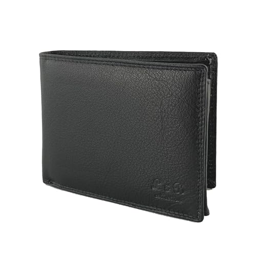 L&B Collection Echt Leder Herren Geldbörse »2339« Querformat I mit RFID Schutz I Portemonnaie Groß mit Münzfach I 7 Kartenfächer I Geldbeutel für Männer I Brieftasche Wallet Portmonee (Schwarz) L&B Collection Echt Leder Herren Geldbörse »2339« Querformat I mit RFID Schutz I Portemonnaie Groß mit Münzfach I 7 Kartenfächer I Geldbeutel für Männer I Brieftasche Wallet Portmonee (Schwarz) von BUFFALO HILL