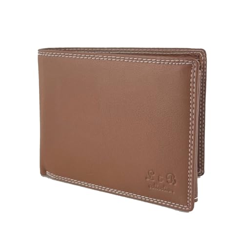 L&B Collection Echt Leder Herren Geldbörse »2339« Querformat I mit RFID Schutz I Portemonnaie Groß mit Münzfach I 7 Kartenfächer I Geldbeutel für Männer I Brieftasche Wallet Portmonee (Tan) L&B Collection Echt Leder Herren Geldbörse »2339« Querformat I mit RFID Schutz I Portemonnaie Groß mit Münzfach I 7 Kartenfächer I Geldbeutel für Männer I Brieftasche Wallet Portmonee (Tan) von BUFFALO HILL