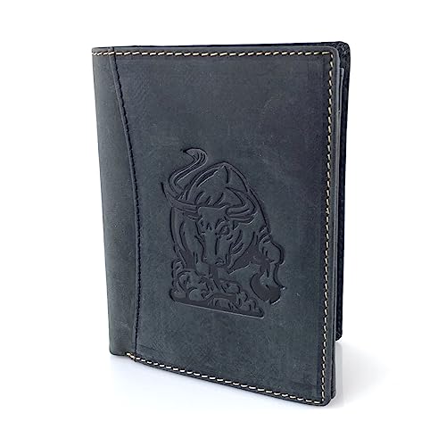 BUFFALO HILL Geldbörse I Bull Motiv I Büffelleder Portmonee I Echtleder Geldbeutel I Hochformat Portemonnaie Herren I RFID-Schutz I Ledergeldbörse mit Münzfach I 11 Kartenfächer I 2395 Schwarz BUFFALO HILL Geldbörse I Bull Motiv I Büffelleder Portmonee I Echtleder Geldbeutel I Hochformat Portemonnaie Herren I RFID-Schutz I Ledergeldbörse mit Münzfach I 11 Kartenfächer I 2395 Schwarz von BUFFALO HILL