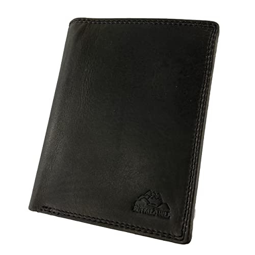 BUFFALO HILL Echt Leder Herren Geldbörse »2751 Wiener Schachtel« Hochformat I RFID Schutz I Portemonnaie Münzfach I 6 Fächer I Geldbeutel für Männer I Brieftasche Wallet Portmonee (Schwarz) BUFFALO HILL Echt Leder Herren Geldbörse »2751 Wiener Schachtel« Hochformat I RFID Schutz I Portemonnaie Münzfach I 6 Fächer I Geldbeutel für Männer I Brieftasche Wallet Portmonee (Schwarz) von BUFFALO HILL