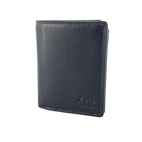 L&B Collection Echt Leder Herren Geldbörse »2340« Hochformat klein I mit RFID Schutz I Portemonnaie mit Münzfach I 5 Kartenfächer I Geldbeutel für Männer I Brieftasche Wallet Portmonee (Schwarz) L&B Collection Echt Leder Herren Geldbörse »2340« Hochformat klein I mit RFID Schutz I Portemonnaie mit Münzfach I 5 Kartenfächer I Geldbeutel für Männer I Brieftasche Wallet Portmonee (Schwarz) von BUFFALO HILL