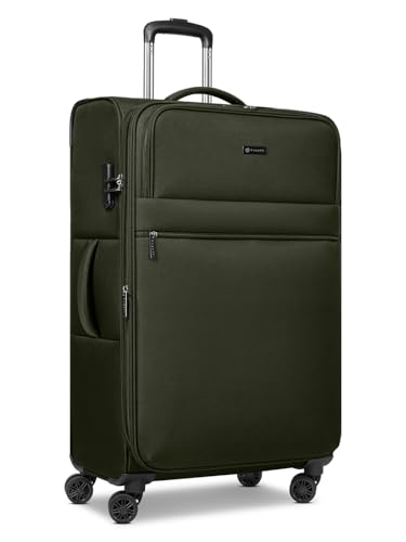 BUGATTI Check-in Koffer für Damen und Herren | großer XL Trolley 46.5 x 28.5 x 75cm aus hochwertigem, flexiblem Polyester Material | Erweiterbar & Doppelrolle| Valencia Soft Serie von BUGATTI