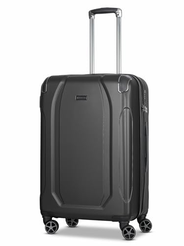 BUGATTI Check-in Koffer für Damen und Herren | mittelgroßer Trolley 45 x 27 x 68 cm aus hochwertigem, stoßfestem ABS Material | Teleskopgriff & TSA-Schloss| Valencia Serie von BUGATTI