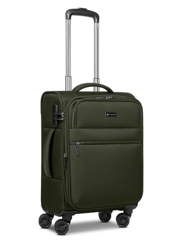 BUGATTI Kabinen-Koffer für Damen und Herren | Kleiner Cabin-Trolley 36.5 x 19.5 x 55cm aus hochwertigem, flexiblem Polyester Material | Erweiterbar & Doppelrolle| Valencia Soft Serie von BUGATTI