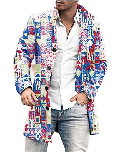 BUGGOF Mantel Herren Winter Slim Fit Casual Jacke Herren Stehkragen Mode Urban Temperament Langarm Jacke Herren Urlaub Mittlere Länge Kälte Jacke Herren DY-14 XL von BUGGOF