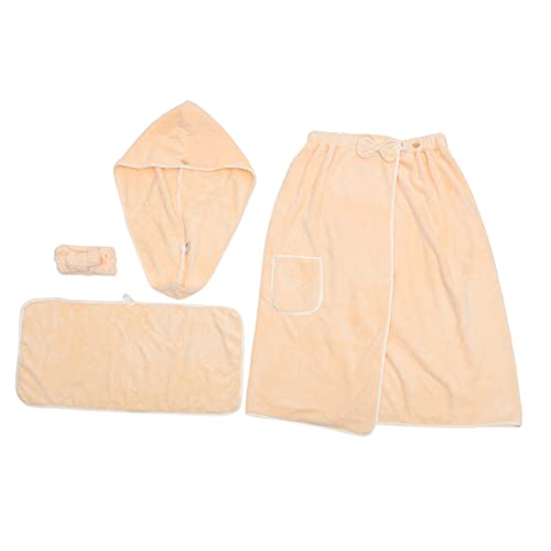 BUGUUYO Weiches Spa-körperwickeltuch Badehut-set Salon-set Weiß Für Damen 1 Packung von BUGUUYO