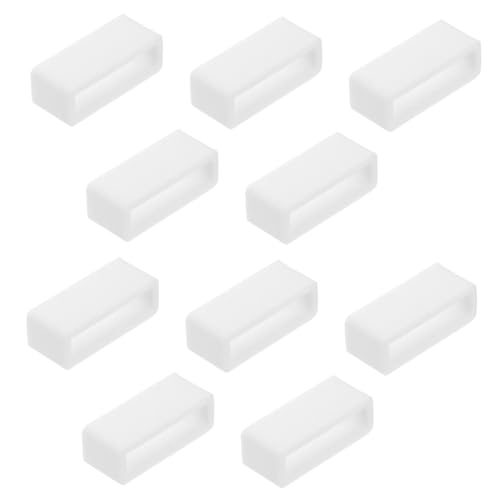 BUGUUYO 10 Stück Teiliges Silikon Uhrenarmband Schlaufe Ersatz Armbandhalter Weiß für Herren Damen Strapazierfähige Uhrenarmband Halterung Kompatibel mit Meisten Uhren von BUGUUYO