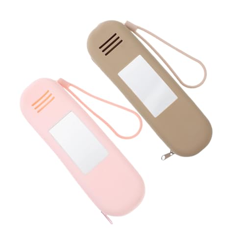 BUGUUYO 2stücke Reise-Make-up-pinselhalter Aus Silikon Make-up-Pinsel-etuis Mit Reißverschluss Organizer-Taschen Für Kosmetikpinsel Kompakt Und Tragbar von BUGUUYO