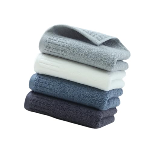BUGUUYO 4er-pack Graue Baumwollhandtücher – Badezimmerhandtuch-sets Aus Reiner Baumwolle – Dicke Gesichts- Und Handtücher Badetücher von BUGUUYO
