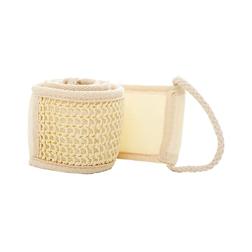 BUGUUYO Badetuch Aus Baumwollleinen Badehandtuch Badetuch Mit Langem Streifen Beige von BUGUUYO