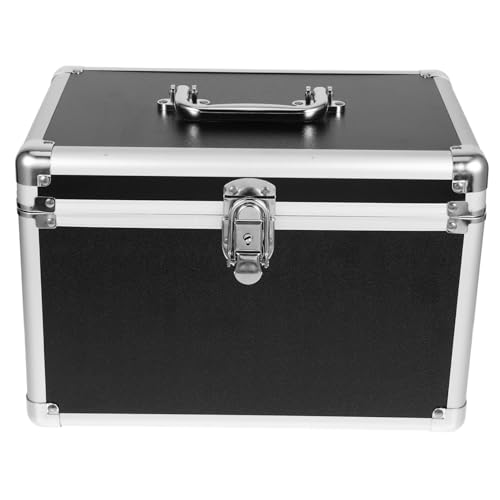 BUGUUYO Metall Make-up-aufbewahrungsbox Organizer-koffer Für Kosmetik Reiseetui Mit Sicherheitsschnalle Geräumige Aufbewahrungsbox Für Badezimmertheke Und Arbeitsplatte von BUGUUYO