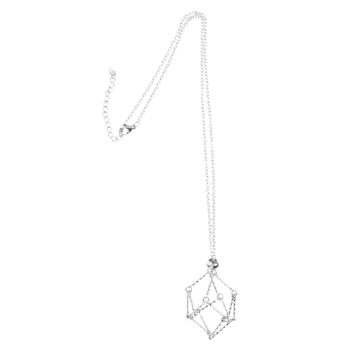 BUGUUYO Verstellbarer Kristallanhänger Halter Netz Käfig für Halskette Langlebiger Steinhalter Schmuckzubehör Geeignet für Damen und DIY Kristallketten von BUGUUYO