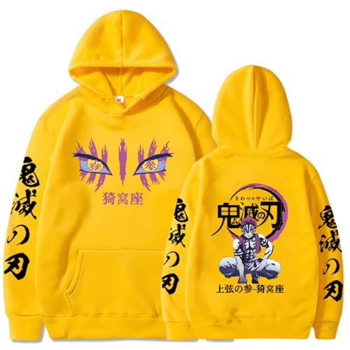 BUIWOT Anime Hoodies Akaza Grafik gedruckt Pullover Mode Cosplay Hoodies Harajuku Streetwear Y2K Sweatshirt Hoodies XS-3XL-Red||3X_l von BUIWOT