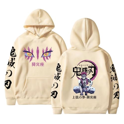 BUIWOT Anime Hoodies Akaza Grafik gedruckt Pullover Mode Cosplay Hoodies Harajuku Streetwear Y2K Sweatshirt Hoodies XS-3XL-Red||3X_l von BUIWOT