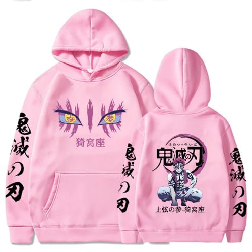 BUIWOT Anime Hoodies Akaza Grafik gedruckt Pullover Mode Cosplay Hoodies Harajuku Streetwear Y2K Sweatshirt Hoodies XS-3XL-Red||3X_l von BUIWOT
