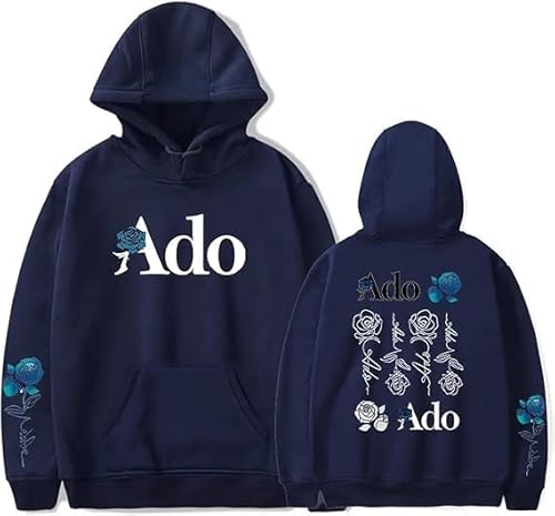 BUIWOT Singer Hoodies ADO Merch World Tour Concert Hooded Drawstring Pocket Sweatshirt Herren und Damen Konzert Pullover XS-3XL-Navy Blue||m von BUIWOT