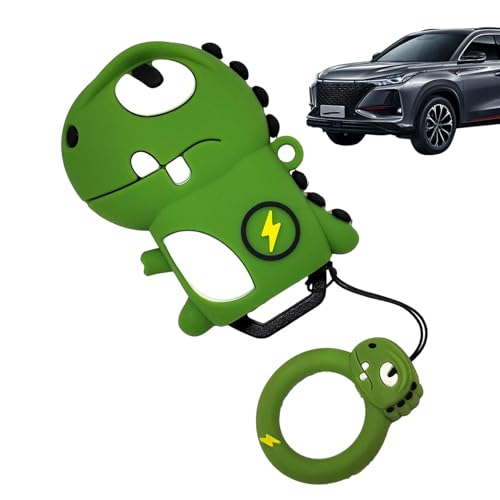 Silikon-Autoschlüssel-Abdeckung Dinosaurier – Dinosaurier-For , Autoschlüsselhülle mit Schlüsselanhänger, niedliche Autoschlüsselabdeckung für Damen und Herren, Schlüsselschutz für Autoschlüssel von BUKBAG