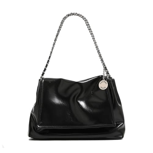 BUKESIYI Damen Tasche Handtasche Umhängetasche Schultertasche Frauen Kulturbeutel Klein PU Leder Weekender DE77459 Schwarz von BUKESIYI