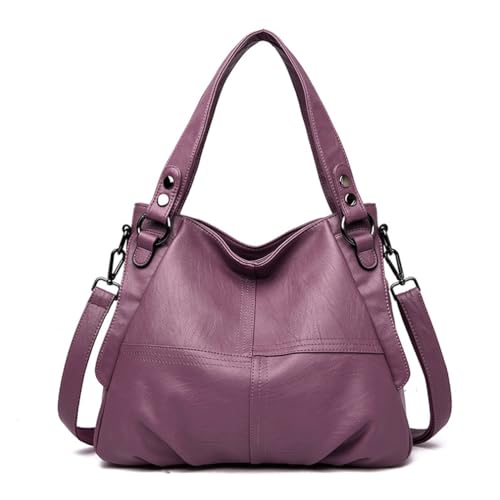 BUKESIYI Damen Tasche Handtasche Umhängetasche Schultertasche Frauen Kulturbeutel Weekender Klein PU Leder DE77312 Schwarzrot von BUKESIYI