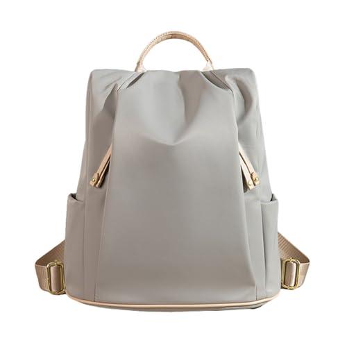 BUKESIYI Damen Tasche Rucksack Handtasche Frauen Nylon backpack Klein Anti Diebstahl Schulrucksack Laptop Weekender DE78573 Grau von BUKESIYI