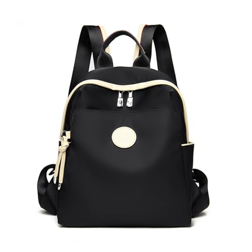 BUKESIYI Damen Tasche Rucksack Handtasche Frauen Nylon backpack Klein Anti Diebstahl Schulrucksack Laptop Weekender DE78576 Schwarz von BUKESIYI