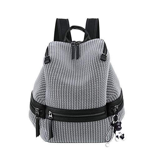BUKESIYI Damen Tasche Rucksack Handtasche Frauen backpack Klein Anti Diebstahl Schulrucksack Laptop Weekender PU Leder DE78110 Grau von BUKESIYI