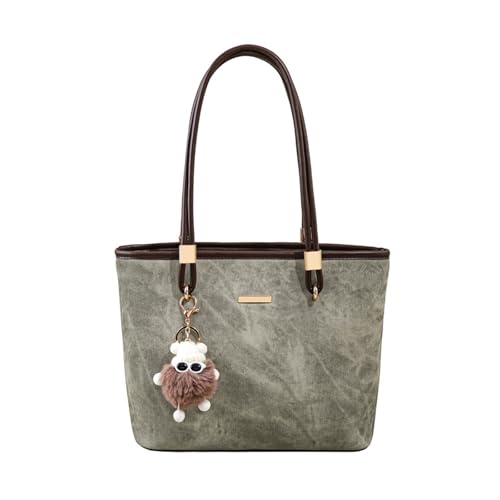 BUKESIYI Damen Tasche Schultertasche Handtasche Frauen Klein PU Leder Weekender DE77463 Grün von BUKESIYI