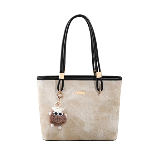 BUKESIYI Damen Tasche Schultertasche Handtasche Frauen Klein PU Leder Weekender DE77463 Nicht-Gerade Weiss von BUKESIYI