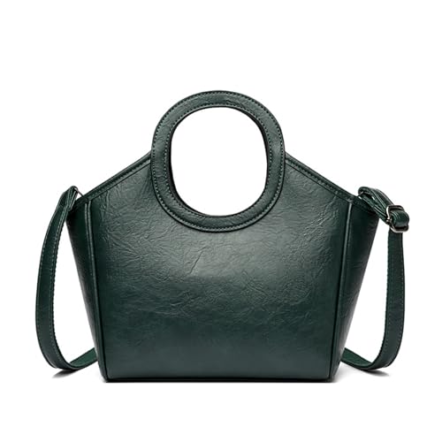 BUKESIYI Damen Tasche Umhängetasche Handtasche Frauen Klein Schultertasche Lack PU Leder Weekender DE77432 Grün von BUKESIYI