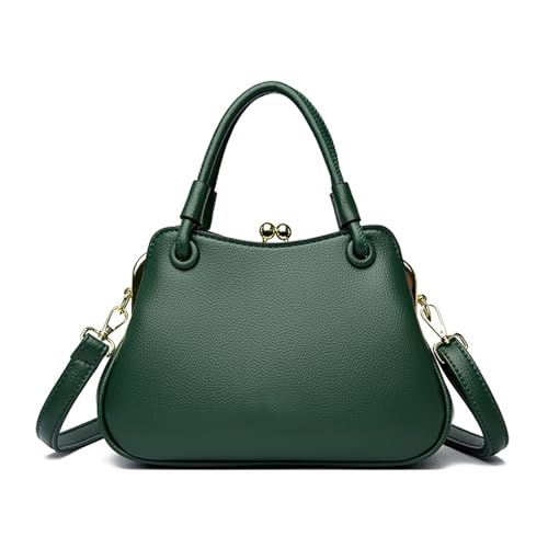 BUKESIYI Damen Tasche Umhängetasche Handtasche Frauen Klein Schultertasche Lack PU Leder Weekender DE77434 Grün von BUKESIYI