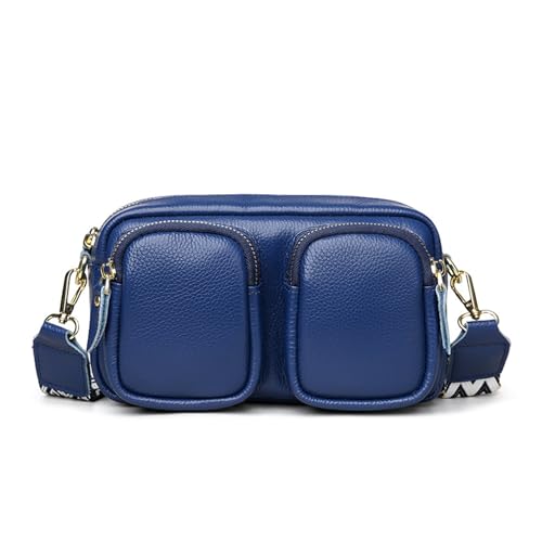 BUKESIYI Damen Tasche Umhängetasche Handtasche Frauen Klein Schultertasche Lack PU Leder Weekender DE77437 Dunkelblau von BUKESIYI