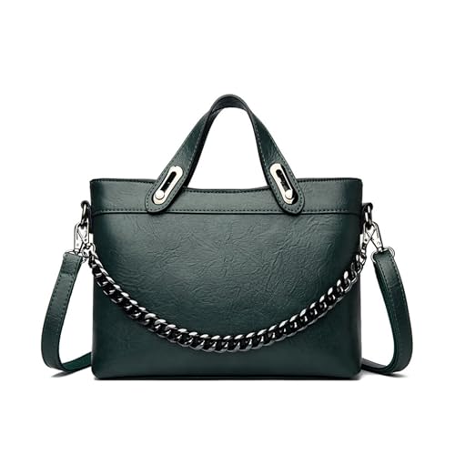 BUKESIYI Damen Tasche Umhängetasche Handtasche Frauen Klein Schultertasche Lack PU Leder Weekender DE77451 Grün von BUKESIYI