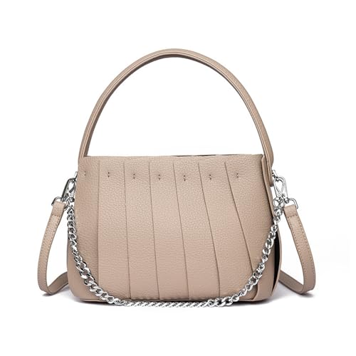 BUKESIYI Damen Tasche Umhängetasche Handtasche Frauen Klein Schultertasche Lack PU Leder Weekender DE77460 Nicht-Gerade Weiss von BUKESIYI