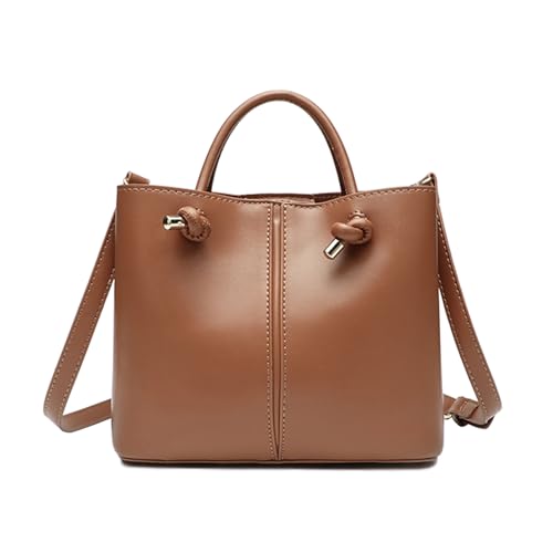 BUKESIYI Damen Tasche Umhängetasche Handtasche Frauen Klein Schultertasche Lack PU Leder Weekender DE77470 Braun von BUKESIYI