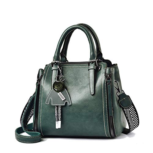 BUKESIYI Damen Tasche Umhängetasche Handtasche Frauen Klein Schultertasche Weekender Lack PU Leder CCDE77139 Grün von BUKESIYI